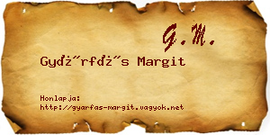 Gyárfás Margit névjegykártya