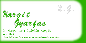 margit gyarfas business card